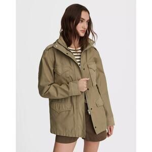 (4) $395 Rag & Bone M65 Field Jacket in Green Moss